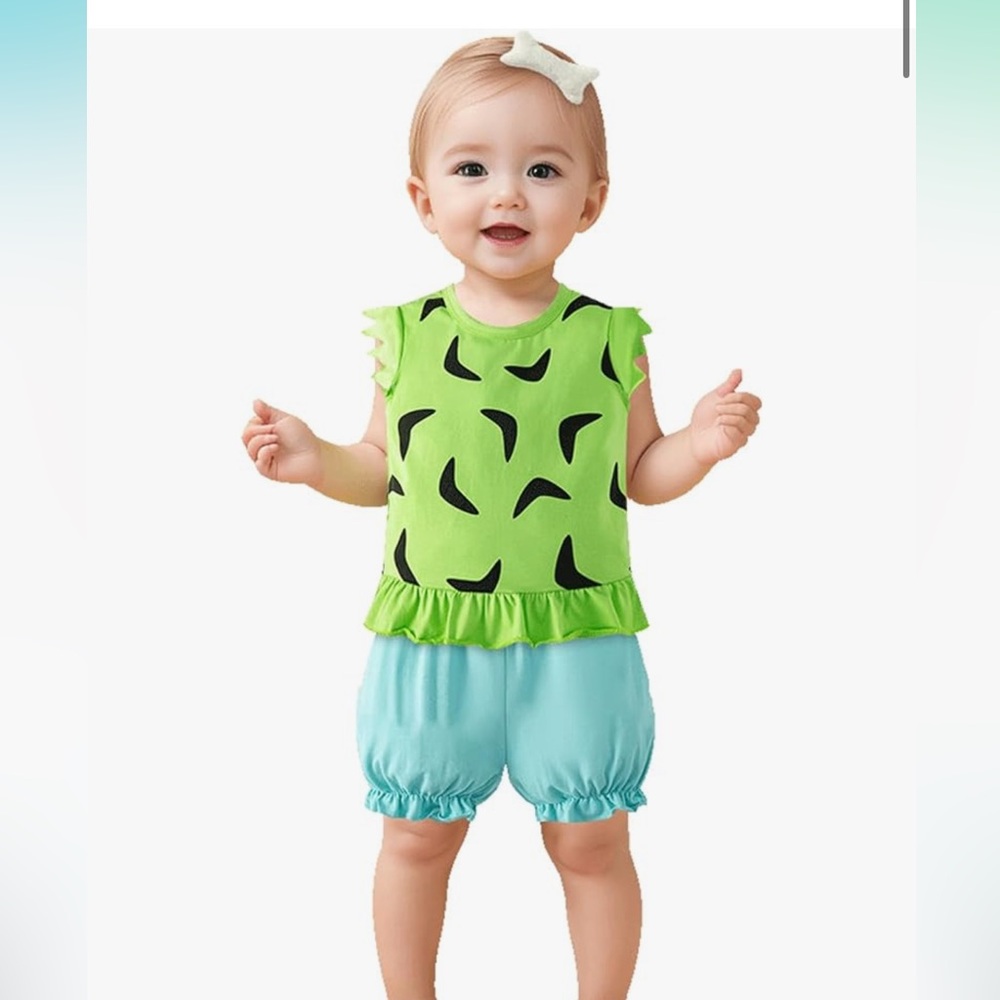 Baby Toddler Cavegirl Caveman Stone Pebbles Halloween The Flintstones